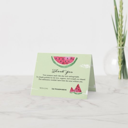 Wassermelone Süße Mädchen Sommer Danke (Vorderseite)