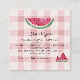 Wassermelone Süße Mädchen Sommer Danke Begleitkarte