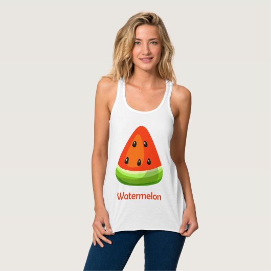 Wassermelone Tank Top (Vorderseite Vollansicht)