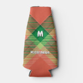 Wassermelone Tartan Flasche Cooler Flaschenkühler (Vorderseite)