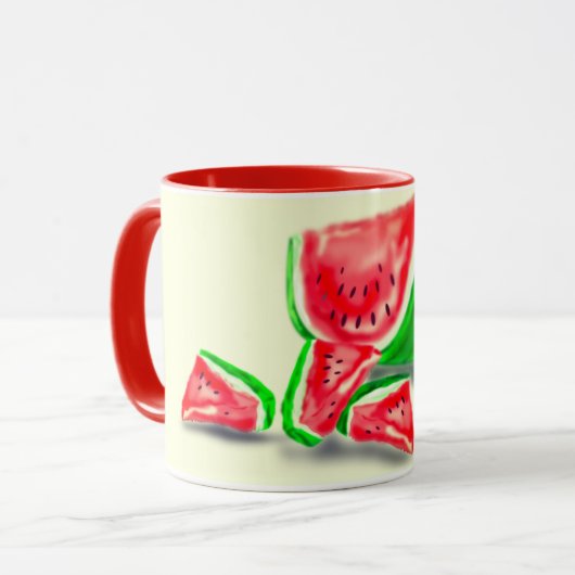 Wassermelone Tasse - Spaß (Vorderseite Links)