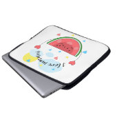 Wassermelone, Text, "I Liebe Summer" Laptopschutzhülle (Vorne Knopf)