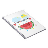 Wassermelone, Text, "I Liebe Summer", Notizblock (Rechte Seite)