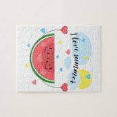 Wassermelone, Text, "I Liebe Summer" Puzzle (Horizontal)