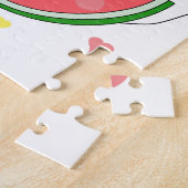 Wassermelone, Text, "I Liebe Summer" Puzzle (Seite)