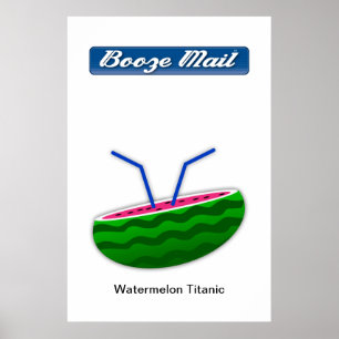 Wassermelone-titanisches Plakat