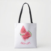 Wassermelone Tote Bag mit benutzerdefiniertem Text Tasche (Vorderseite)