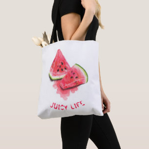 Wassermelone Tote Bag mit benutzerdefiniertem Text Tasche