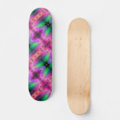 Wassermelone Tourmaline Neon Green Hot Pink Abstra Skateboard (Vorderseite)