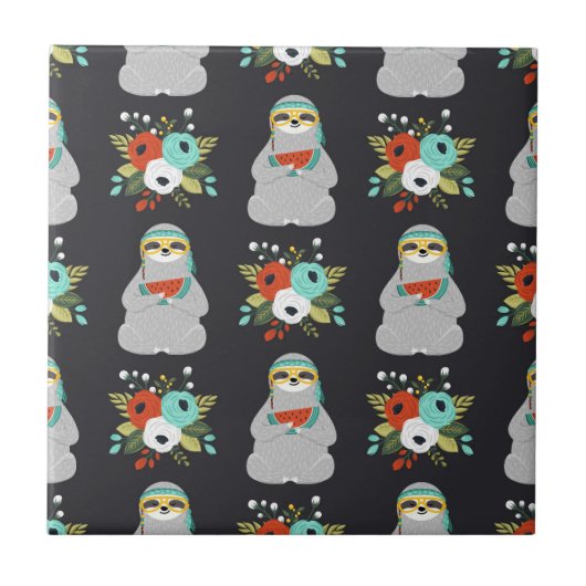 Wassermelone-Trägheits-Muster Fliese (Vorderseite)