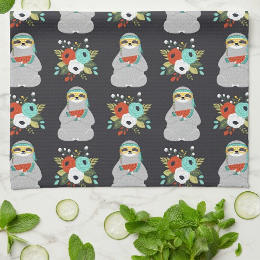 Wassermelone-Trägheits-Muster Geschirrtuch (Gefaltet)