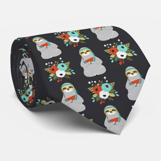 Wassermelone-Trägheits-Muster Krawatte (Gerollt)