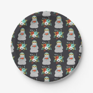 Wassermelone-Trägheits-Muster Pappteller