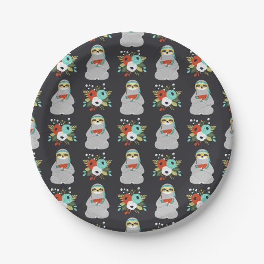 Wassermelone-Trägheits-Muster Pappteller (Vorderseite)