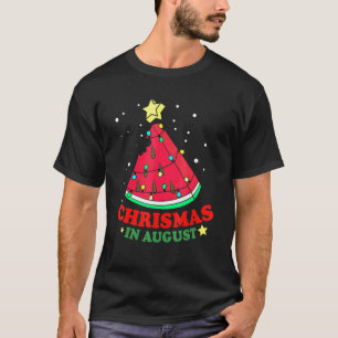 Wassermelone Tree Christmas Im August Sommerferien T-Shirt