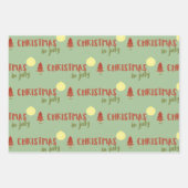 Wassermelone Tree Strip Christmas Geschenkpapier Set (Vorderseite 3)