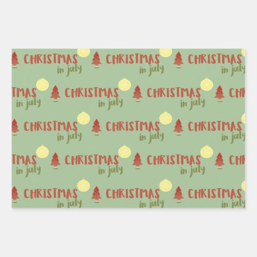 Wassermelone Tree Strip Christmas Geschenkpapier Set (Vorderseite 3)