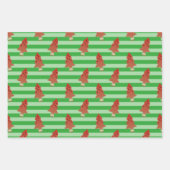 Wassermelone Tree Strip Christmas Geschenkpapier Set (Vorderseite)