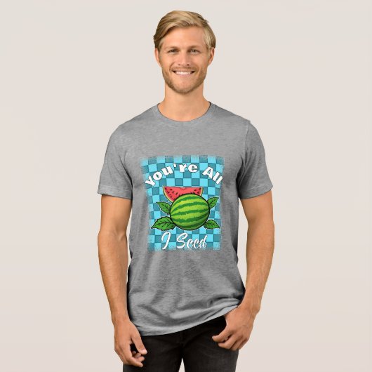 Wassermelone Tri-Blend Shirt (Vorderseite voll)