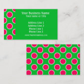 Wassermelone-Tupfen Visitenkarte (Vorne/Hinten)