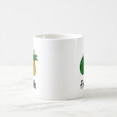 Wassermelone und Ananas Freunde Kaffee Tasse (Mittel)