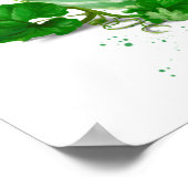 Wassermelone und Aquarellbilder Poster (Ecke)