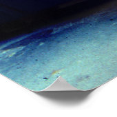 Wassermelone und blaues Fensterposter Poster (Ecke)