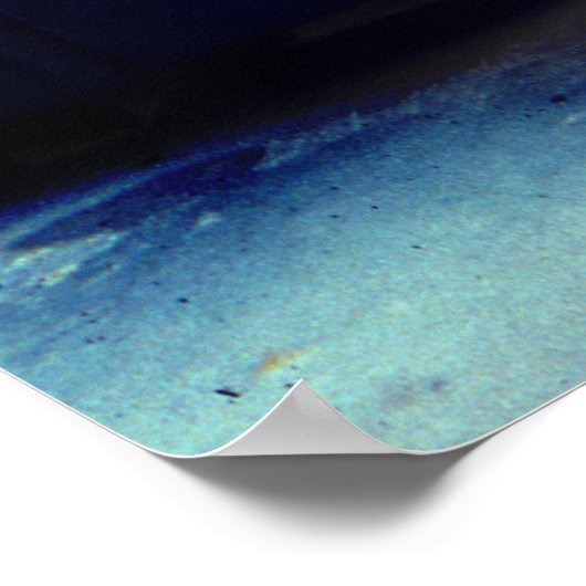 Wassermelone und blaues Fensterposter Poster (Ecke)