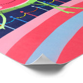 Wassermelone und Cotton Candy Carnival Poster (Ecke)