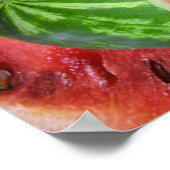 Wassermelone und geschnittene Scheiben Kleine Poster (Ecke)