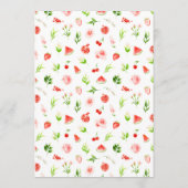 Wassermelone und Granatapfel Menükarte (Rückseite)