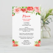 Wassermelone und Granatapfel Menükarte (Stehend Vorderseite)