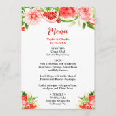 Wassermelone und Granatapfel Menükarte (Vorderseite)