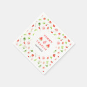 Wassermelone und Granatapfel Serviette (Ecke)