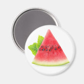 Wassermelone und Minze Magnet (Vorderseite/Rückseite)
