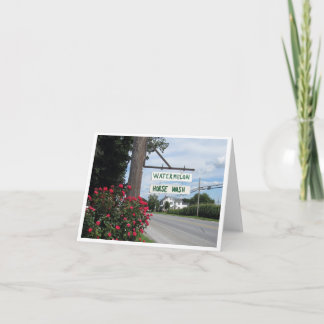 Wassermelone-und Pferdewäsche-Zeichen (horizontal) Karte