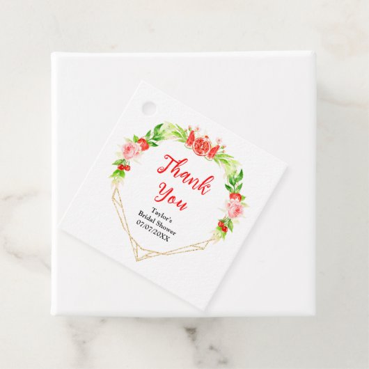 Wassermelone und Pomegranate Brautparty Vielen Dan Geschenkanhänger (Beispiel)