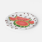 Wassermelone und Samen-Party Pappteller (Schrägansicht)