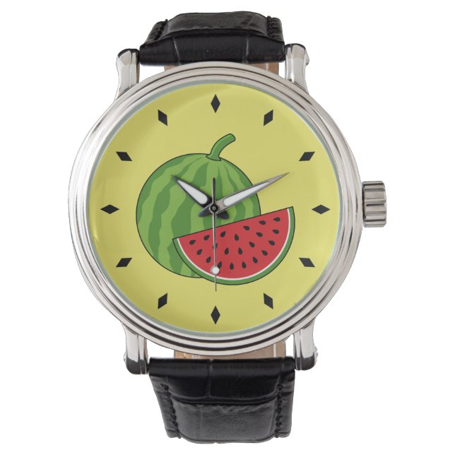 Wassermelone und Slice Armbanduhr (Vorderseite)