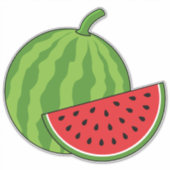 Wassermelone und Slice Aufkleber (Vorderseite)