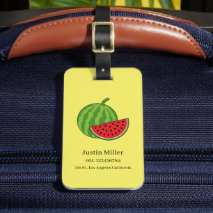 Wassermelone und Slice Gepäckanhänger