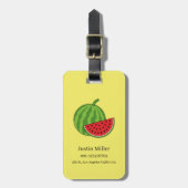 Wassermelone und Slice Gepäckanhänger (Vorderseite vertikal)