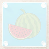 Wassermelone und Slice Glasuntersetzer (Rückseite)