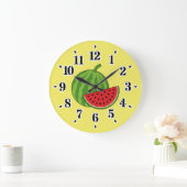 Wassermelone und Slice Große Wanduhr (Zuhause)