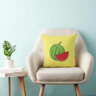 Wassermelone und Slice Kissen
