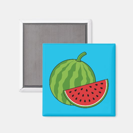 Wassermelone und Slice Magnet (Vorderseite/Rückseite)
