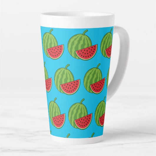 Wassermelone und Slice Milchtasse (Rechte Ecke)