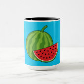 Wassermelone und Slice | Name hinzufügen Tasse (Zentrum)