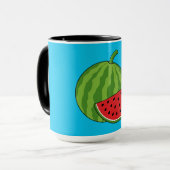 Wassermelone und Slice | Name hinzufügen Tasse (Vorderseite Links)