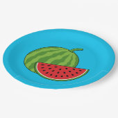Wassermelone und Slice Pappteller (Schrägansicht)